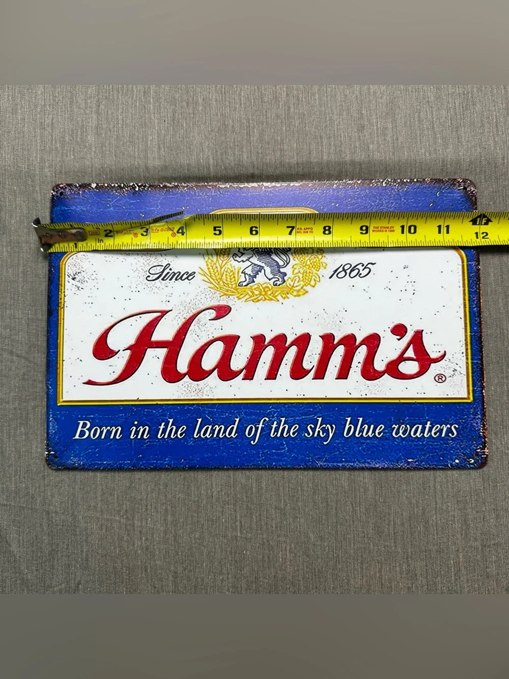 Hamm's Beer Land Of Sky Blue Waters 8 x 12 Novelty Metal Tin Decor Sign New 1865